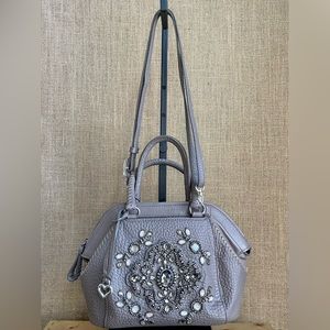RETIRED BRIGHTON Czarina Jewel Tote from the MASTERPIECES COLLECTION Taupe $540
